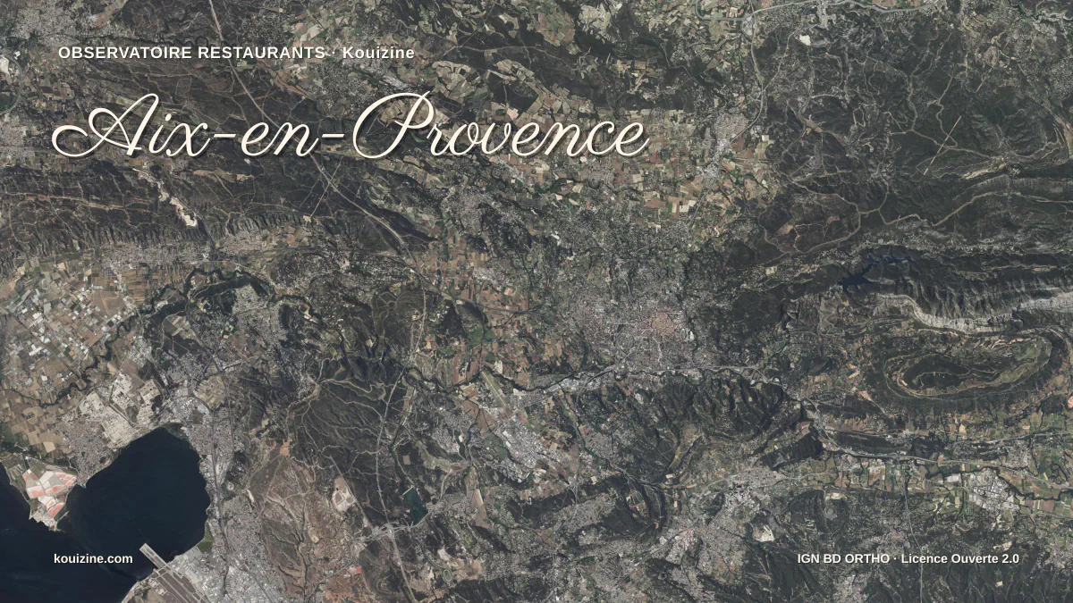Vue aérienne de Aix-en-Provence