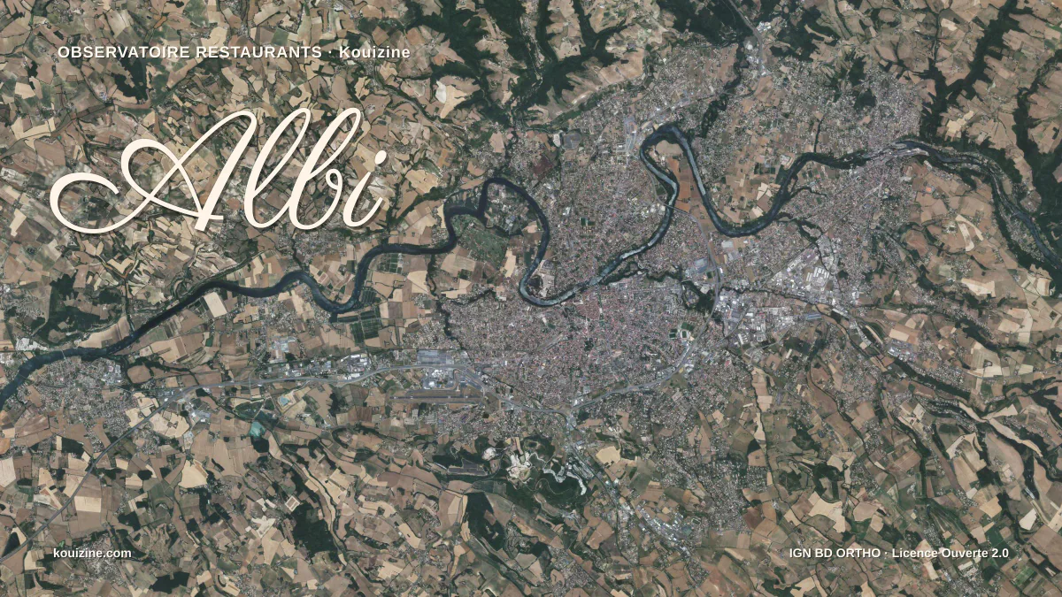 Vue aérienne de Albi