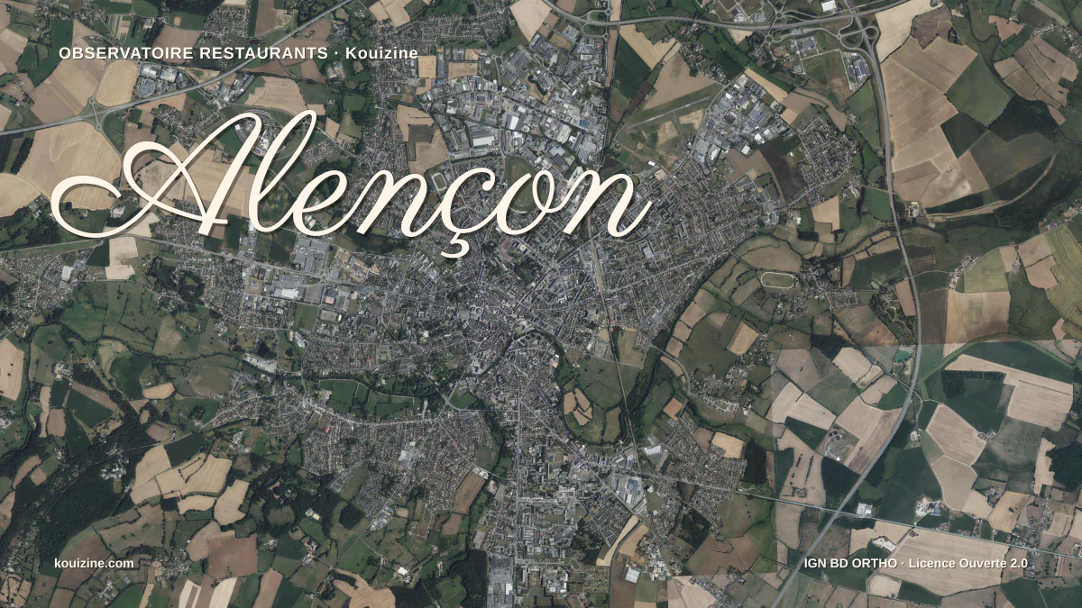 Vue aérienne de Alençon