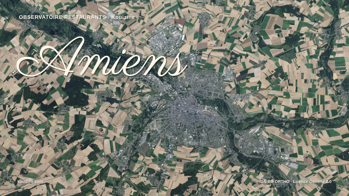 Vue aérienne de Amiens