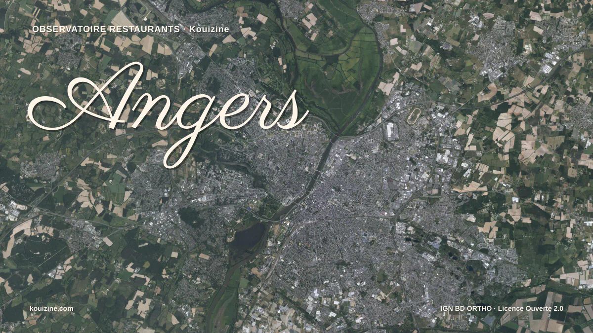 Vue aérienne de Angers