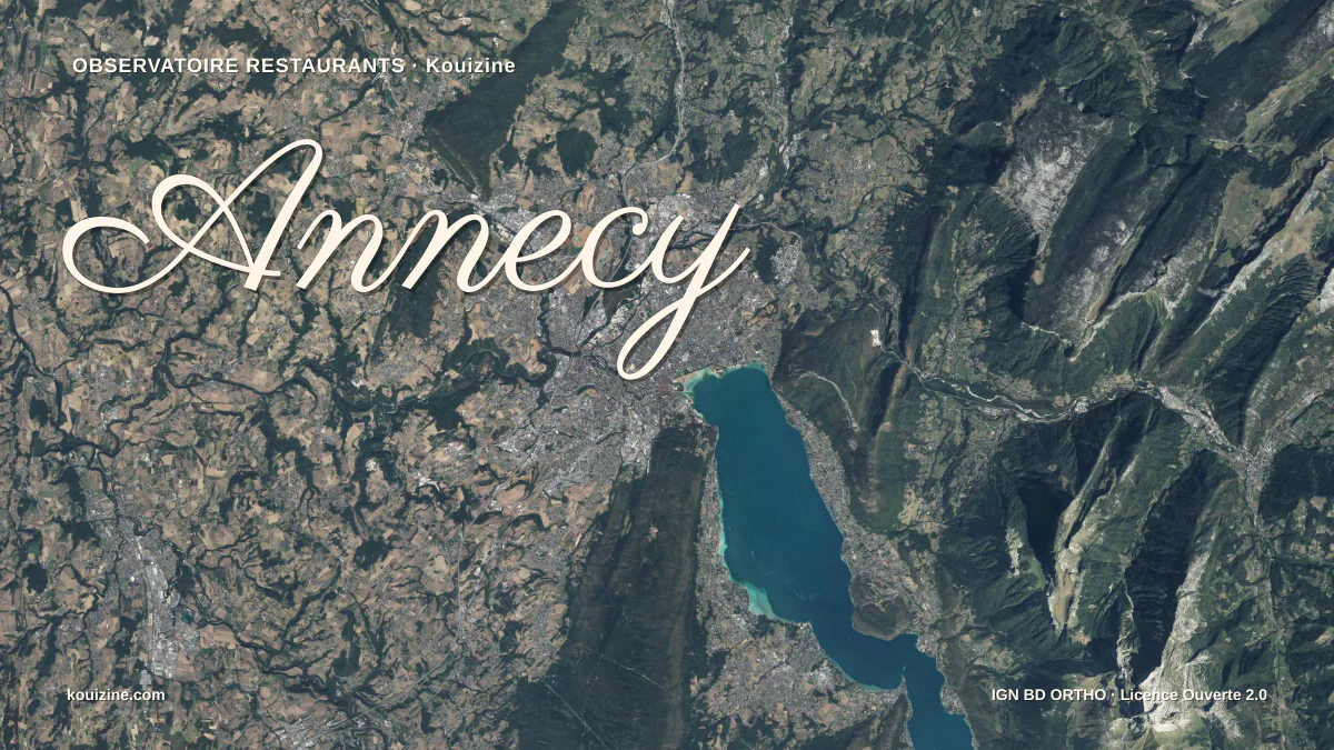 Vue aérienne de Annecy