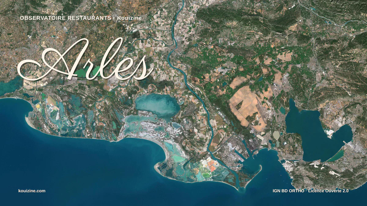 Vue aérienne de Arles