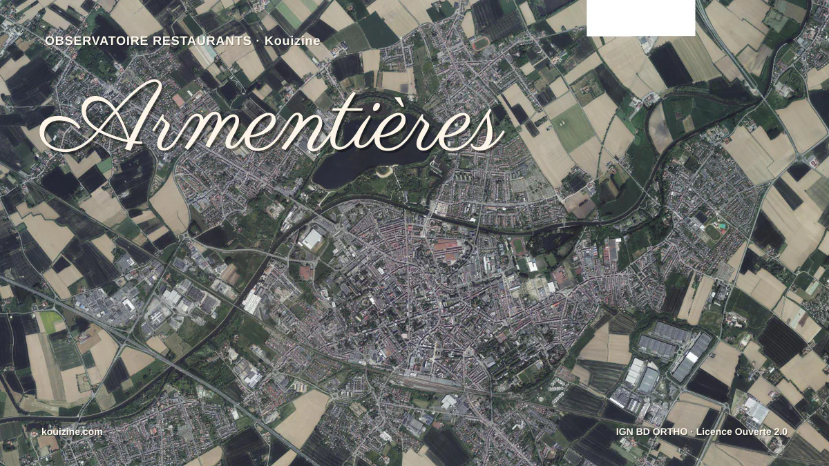 Vue aérienne de Armentières