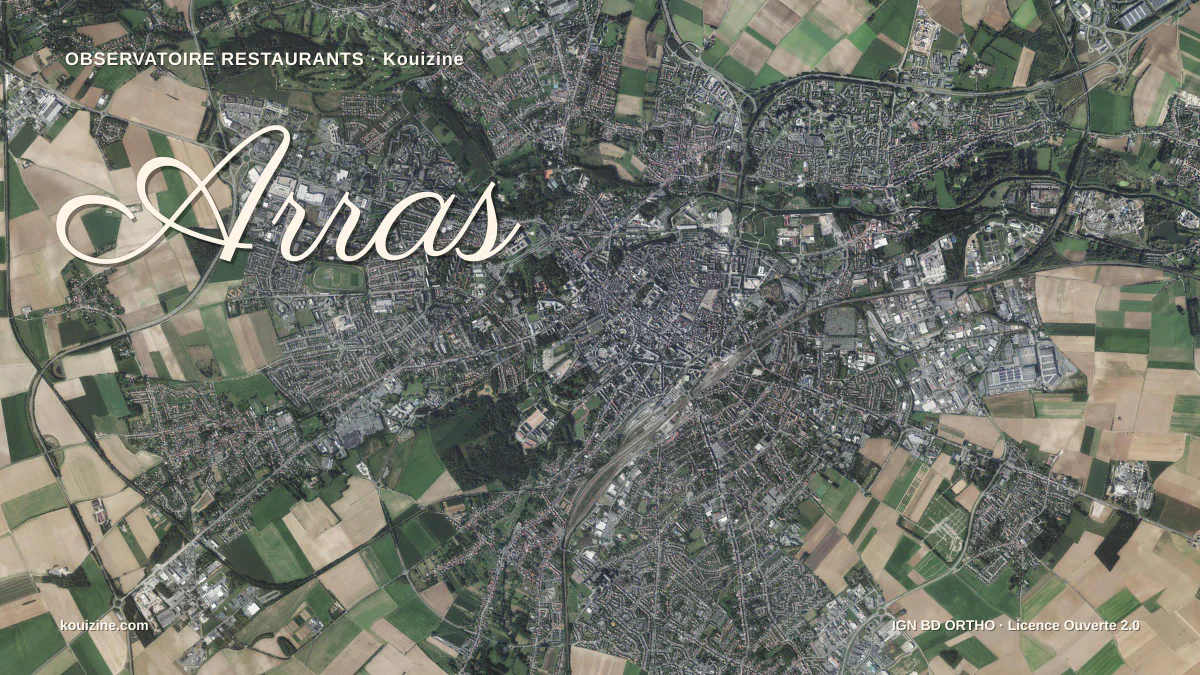 Vue aérienne de Arras