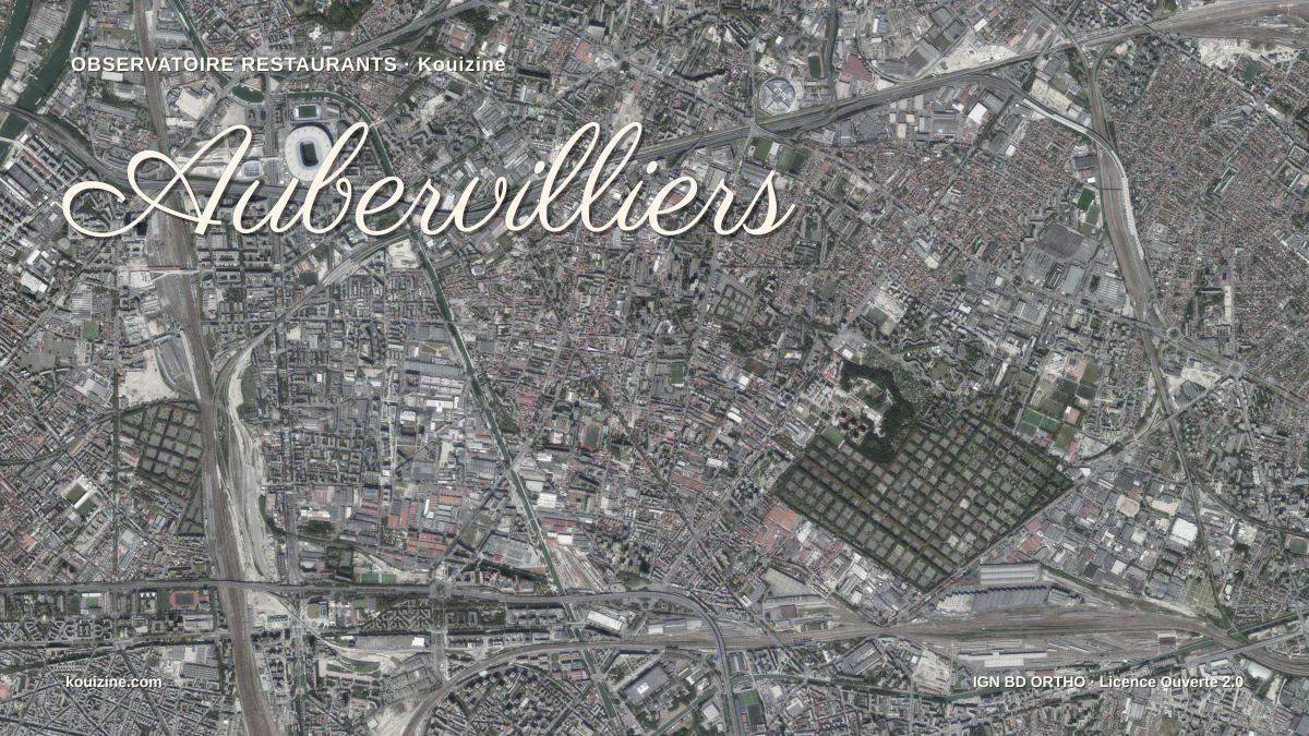 Vue aérienne de Aubervilliers