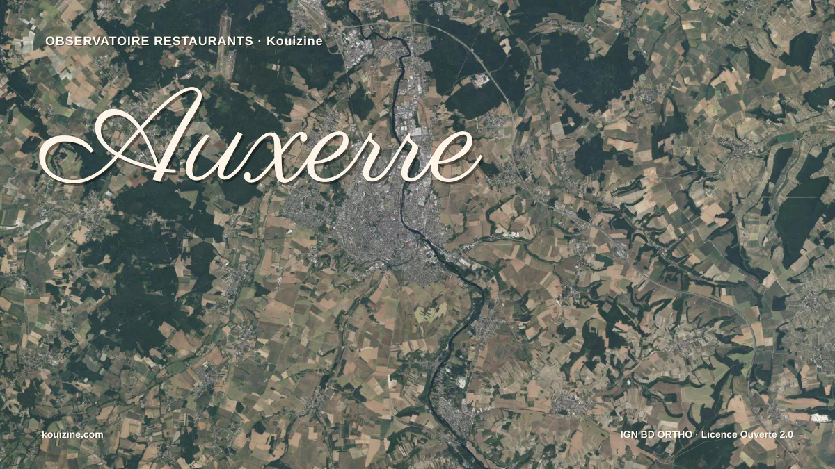 Vue aérienne de Auxerre