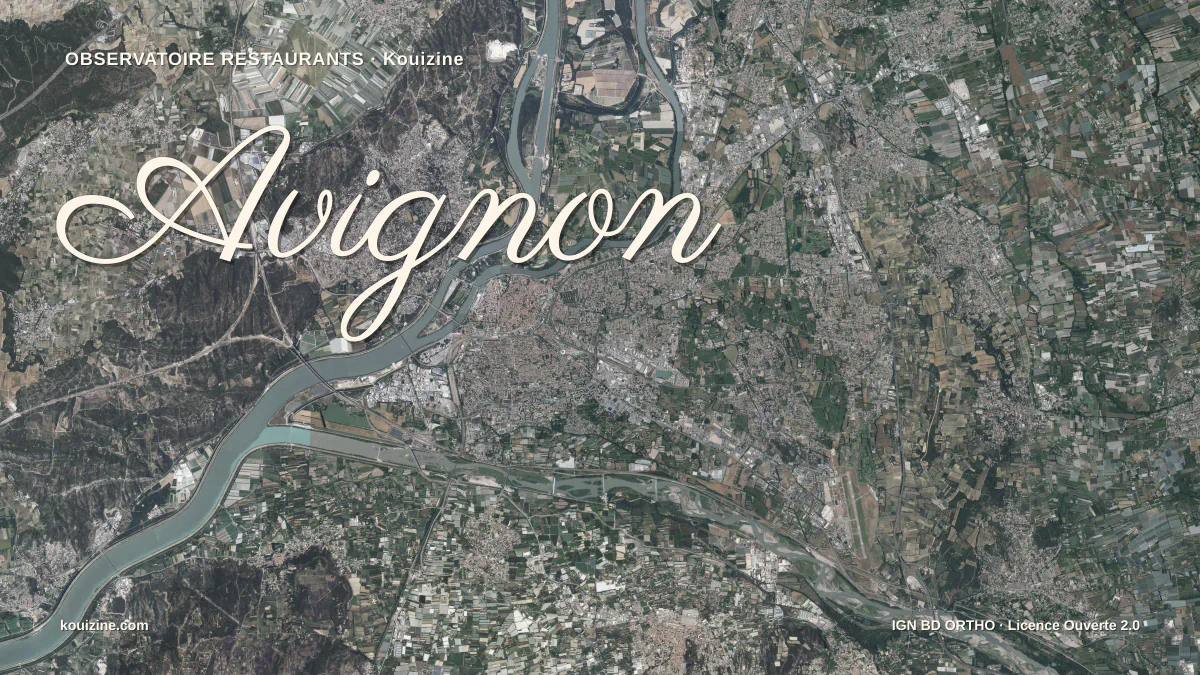 Vue aérienne de Avignon