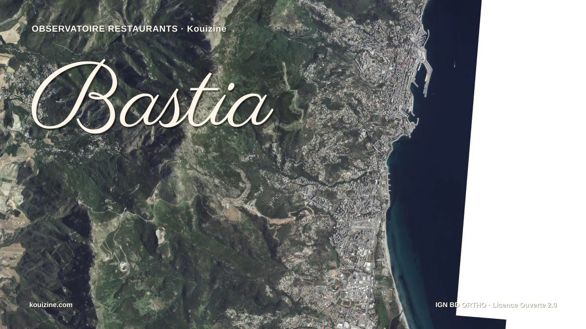 Vue aérienne de Bastia