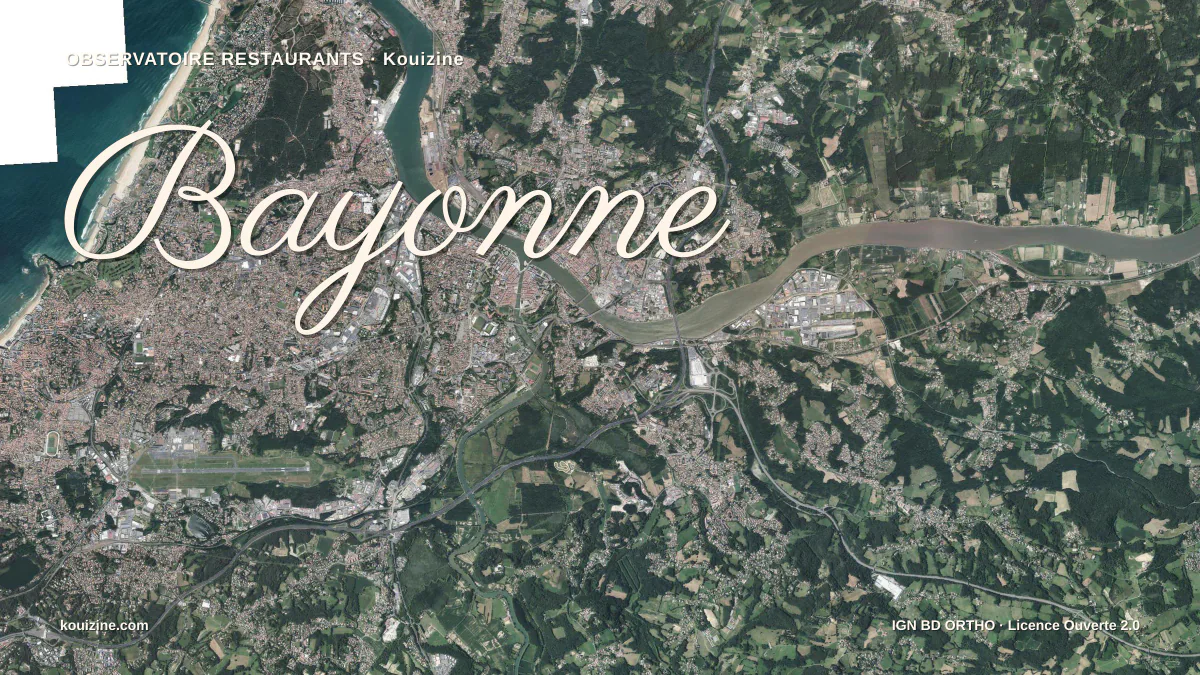 Vue aérienne de Bayonne