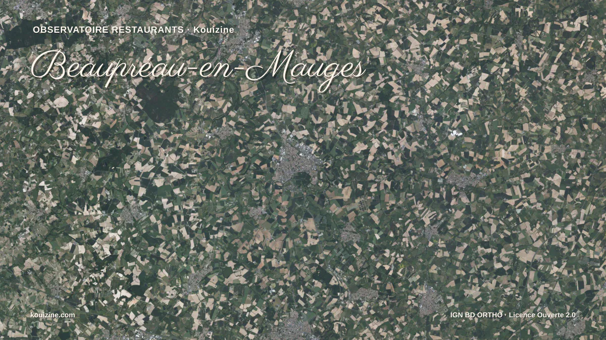 Vue aérienne de Beaupréau-en-Mauges