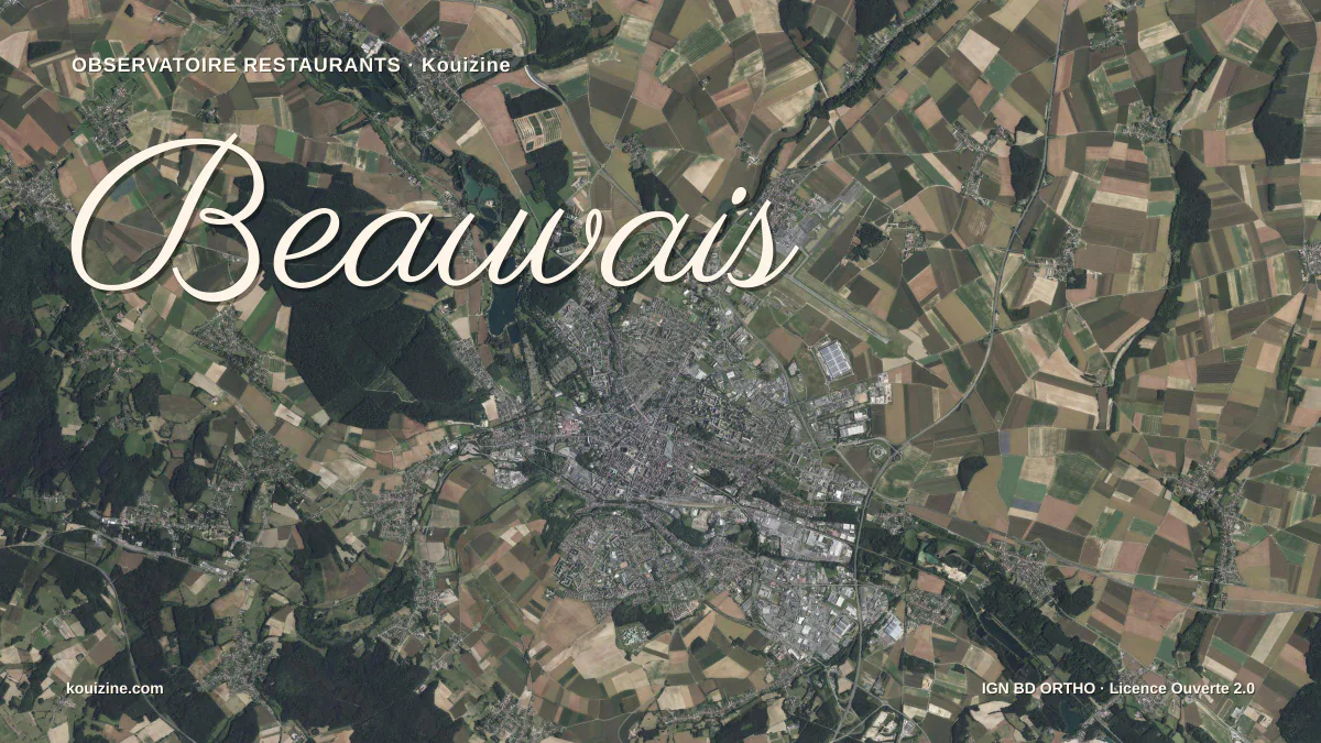 Vue aérienne de Beauvais