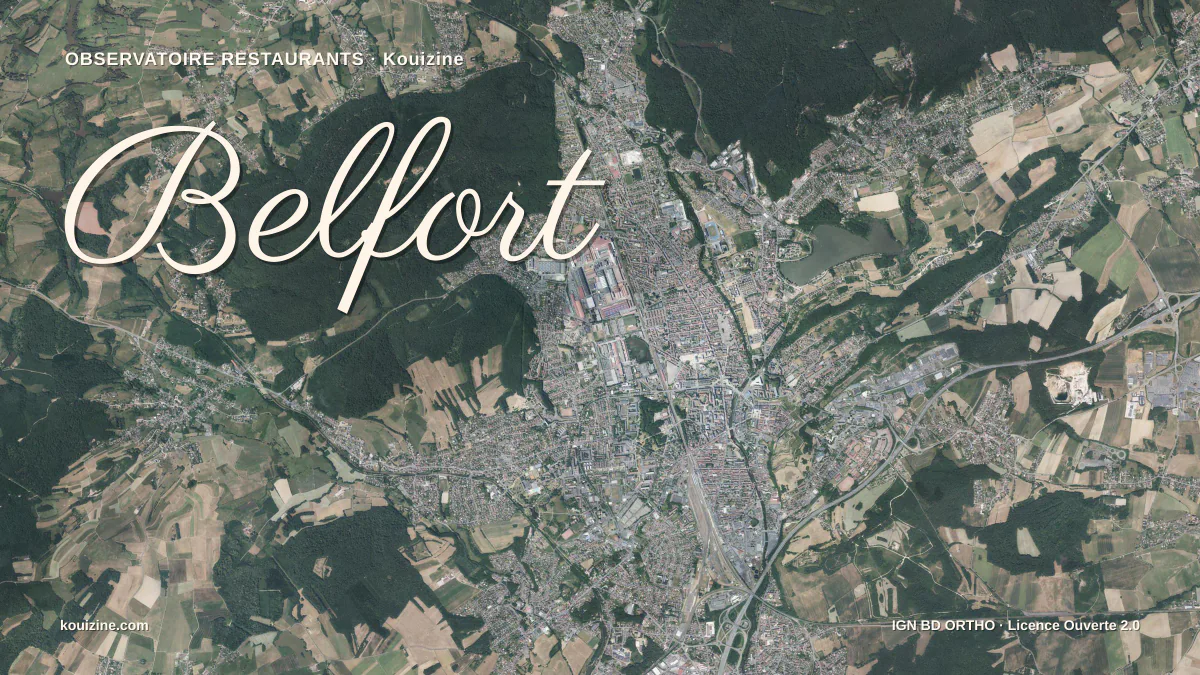 Vue aérienne de Belfort