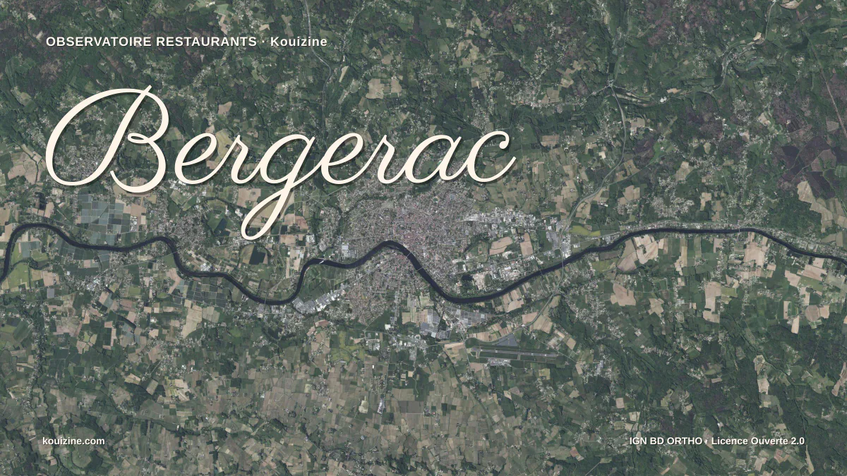 Vue aérienne de Bergerac