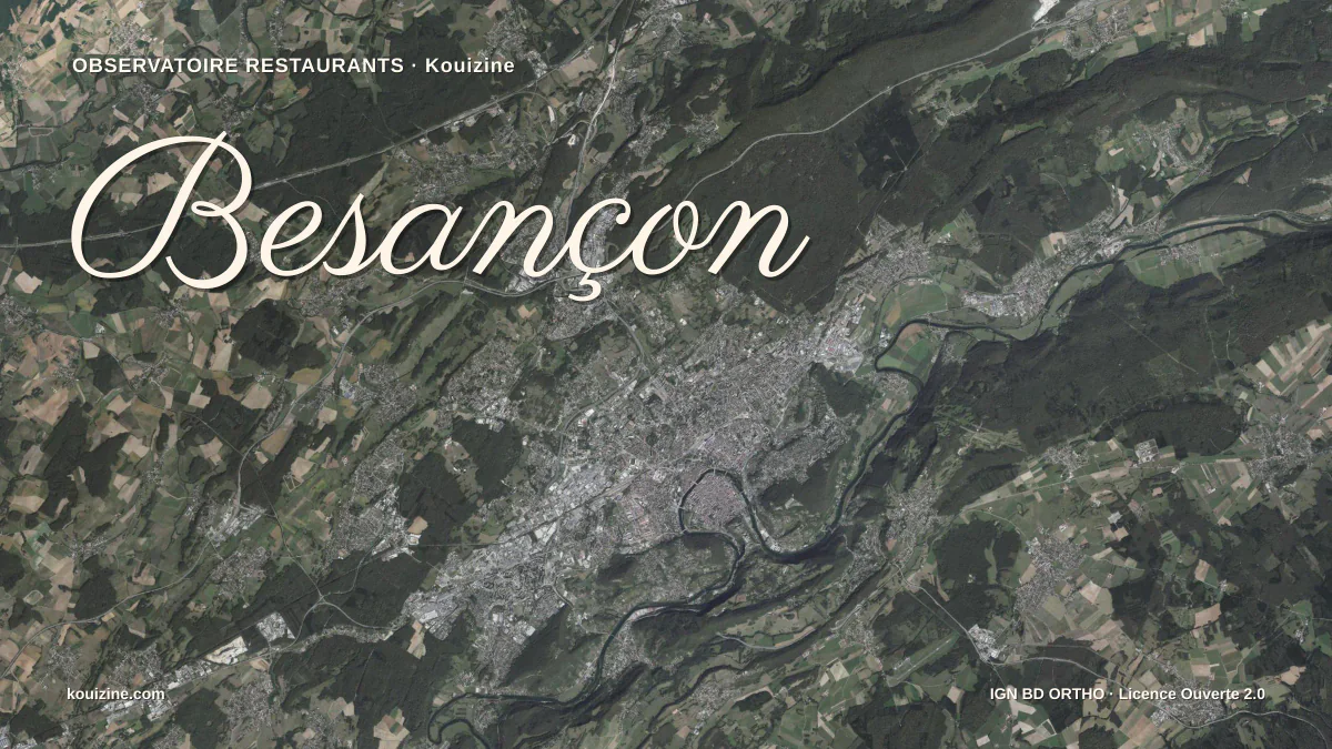 Vue aérienne de Besançon