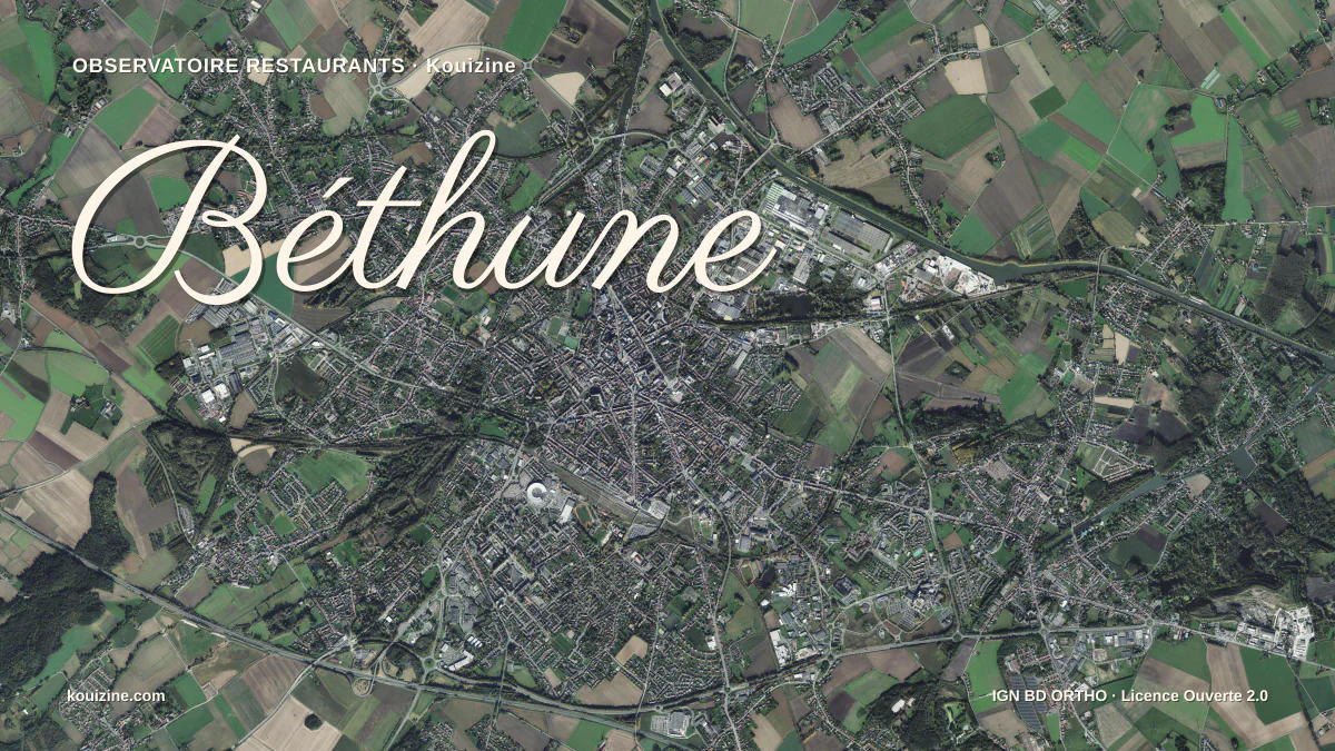 Vue aérienne de Béthune