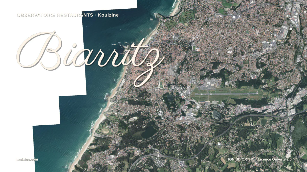 Vue aérienne de Biarritz
