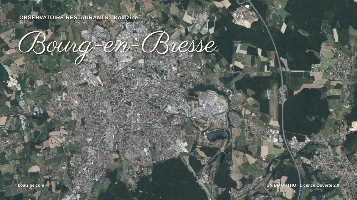 Vue aérienne de Bourg-en-Bresse