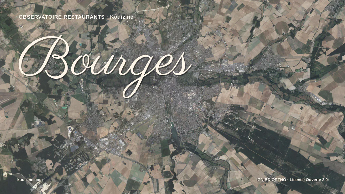 Vue aérienne de Bourges