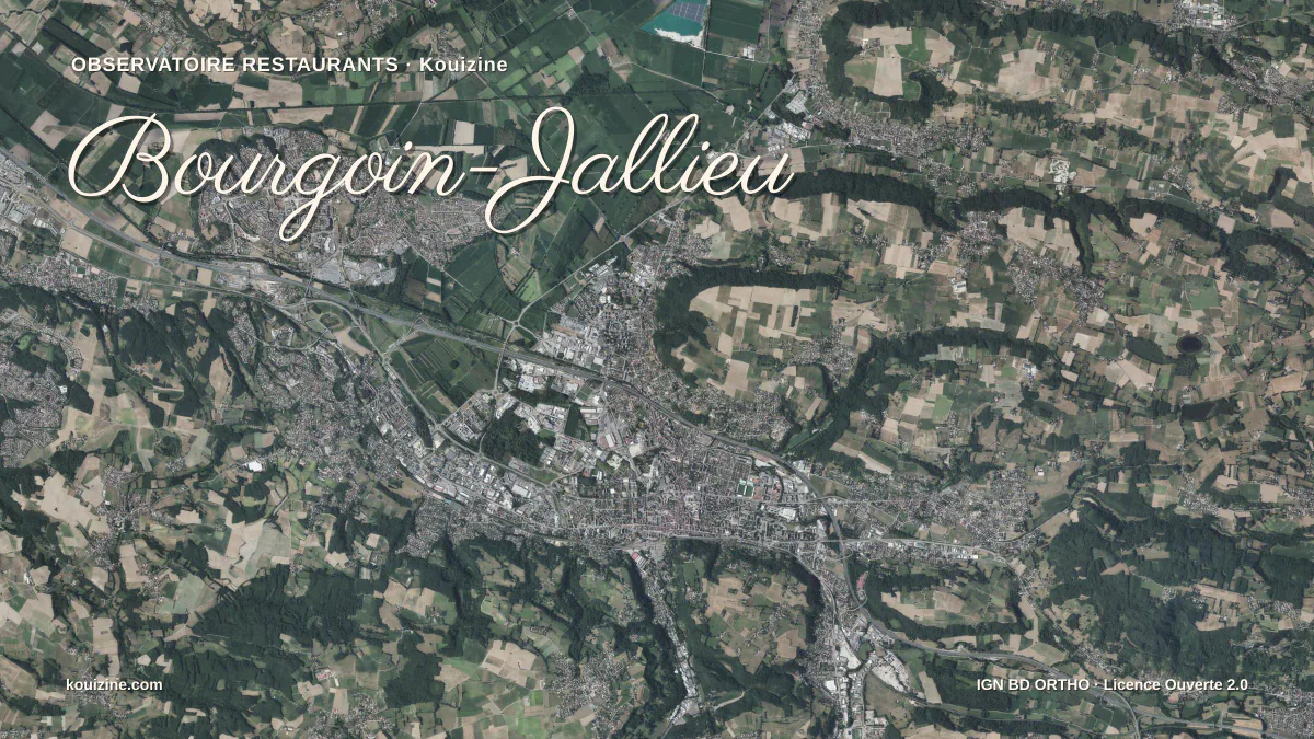 Vue aérienne de Bourgoin-Jallieu