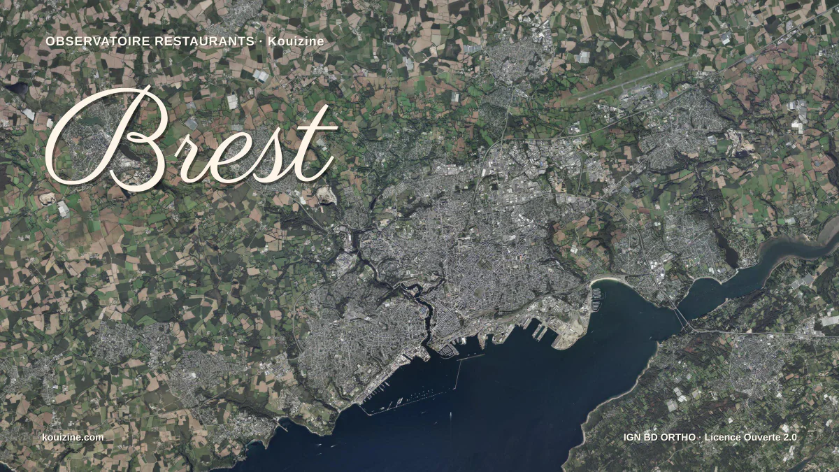 Vue aérienne de Brest
