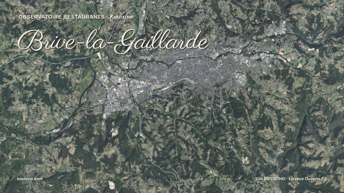 Vue aérienne de Brive-la-Gaillarde