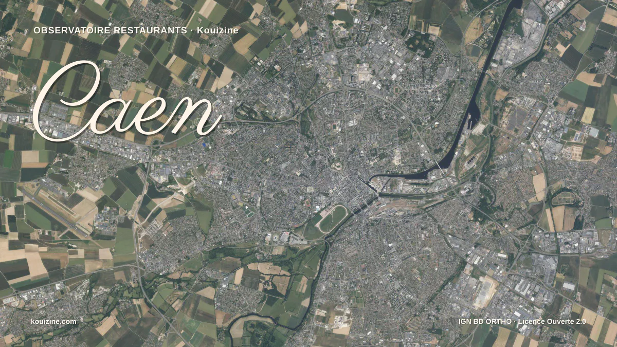Vue aérienne de Caen