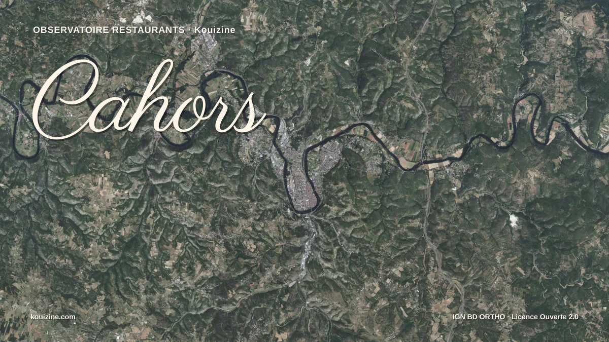 Vue aérienne de Cahors