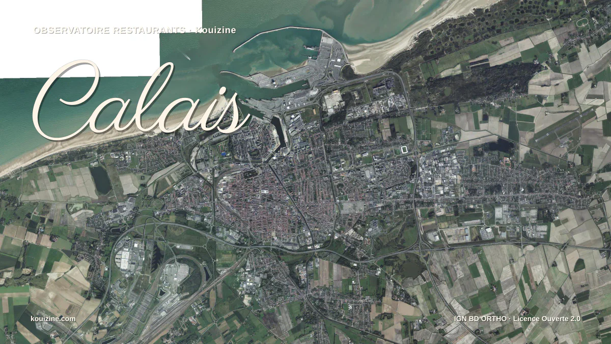 Vue aérienne de Calais