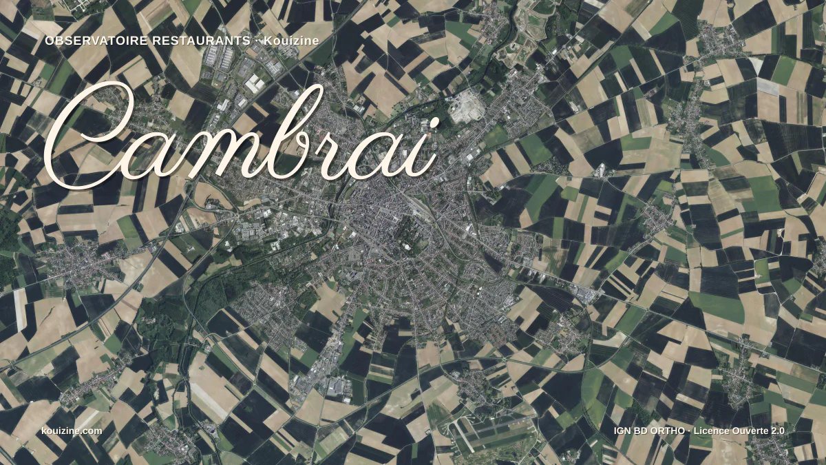 Vue aérienne de Cambrai