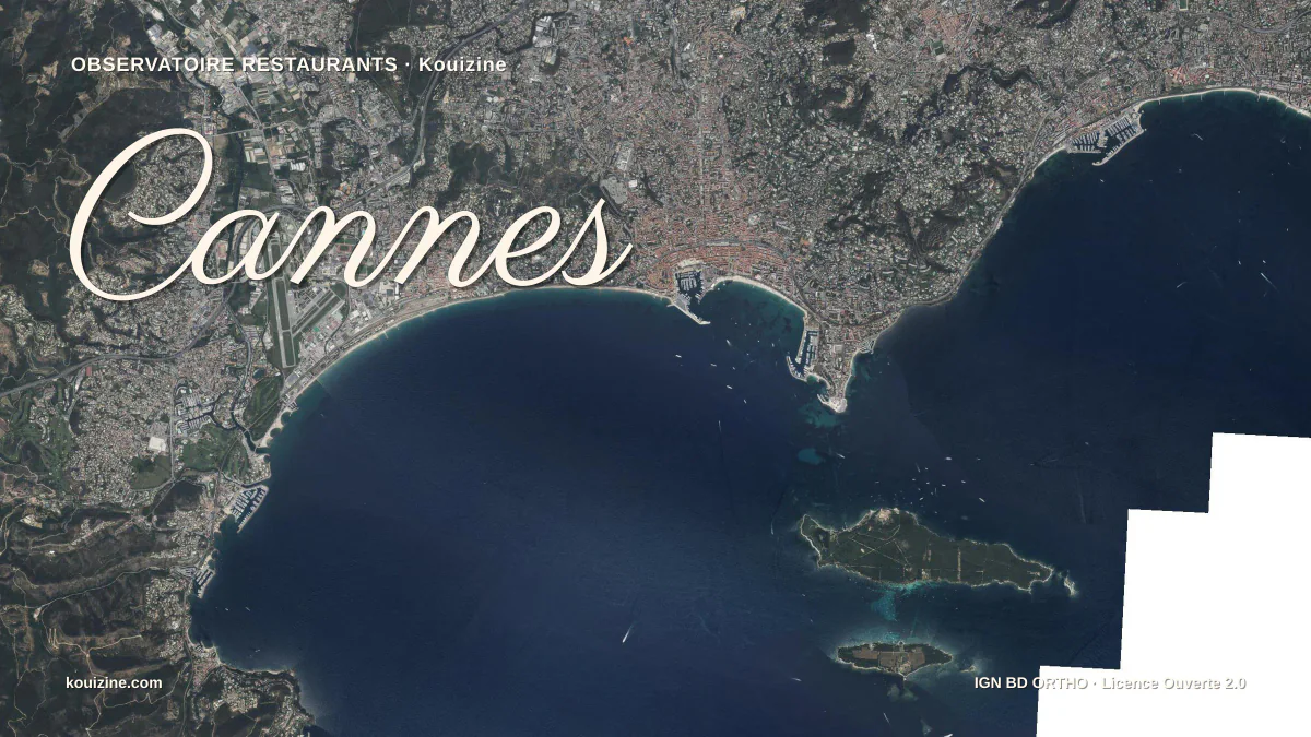 Vue aérienne de Cannes