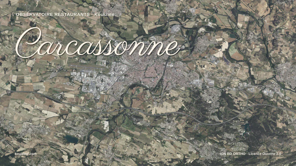 Vue aérienne de Carcassonne