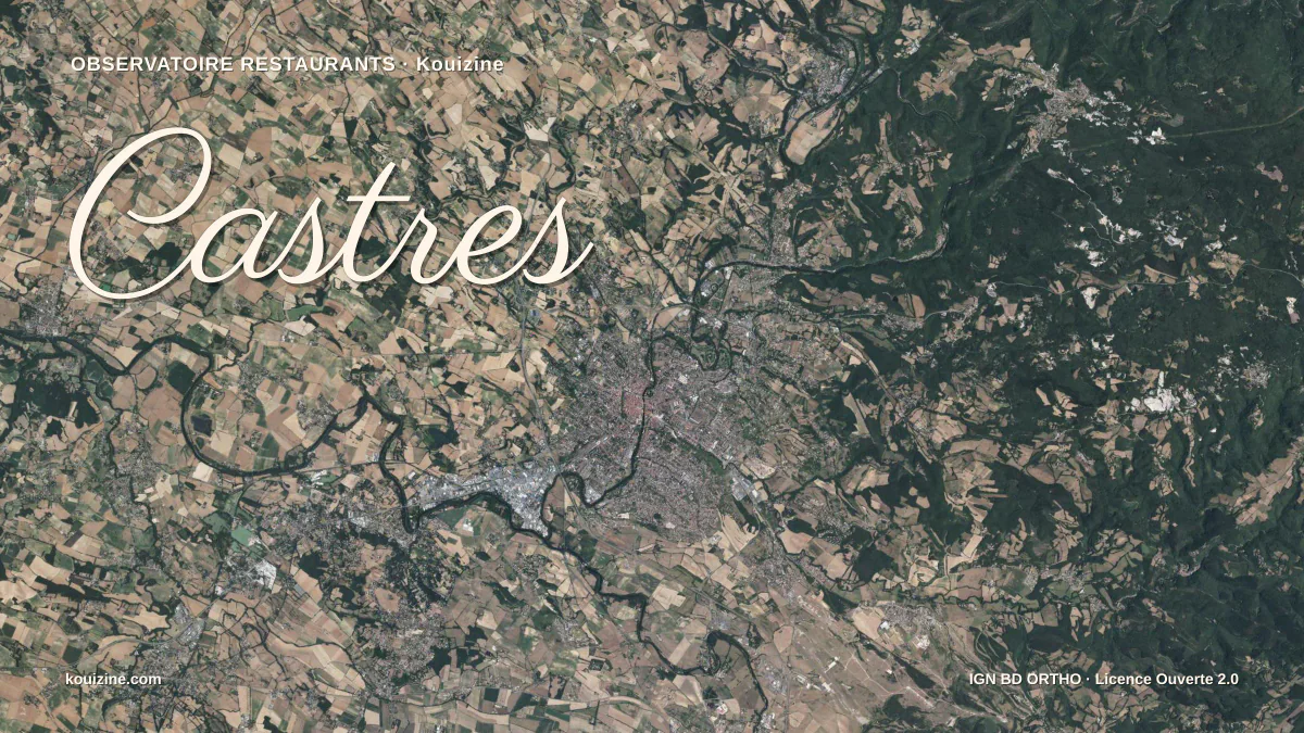 Vue aérienne de Castres