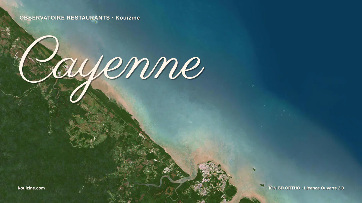 Vue aérienne de Cayenne