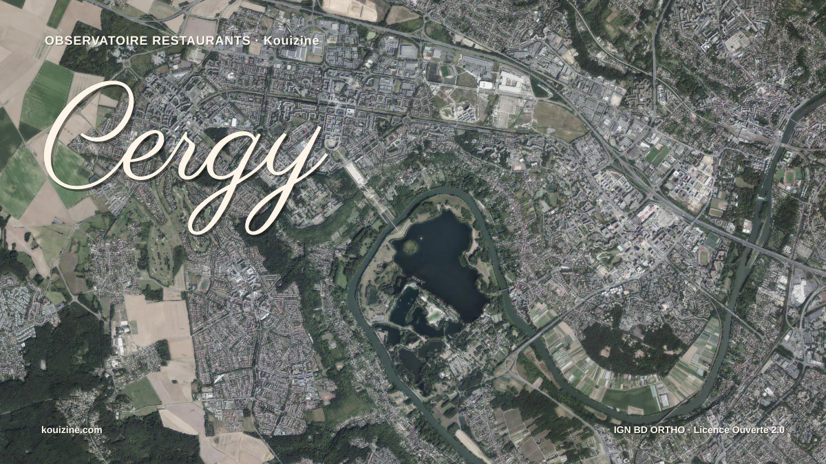 Vue aérienne de Cergy