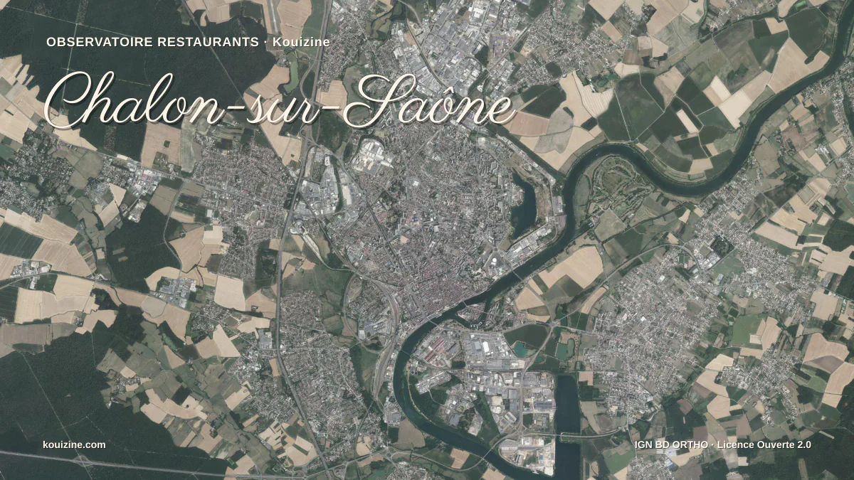 Vue aérienne de Chalon-sur-Saône