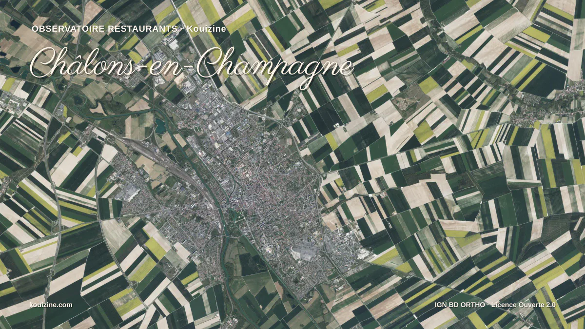 Vue aérienne de Châlons-en-Champagne