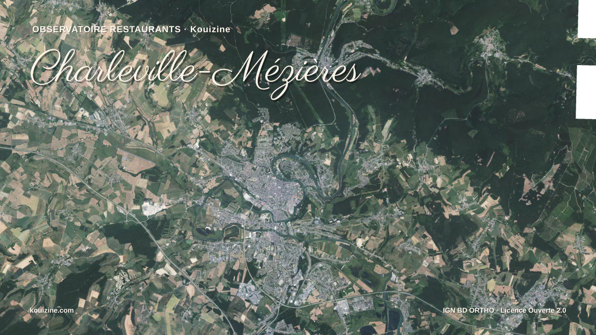 Vue aérienne de Charleville-Mézières