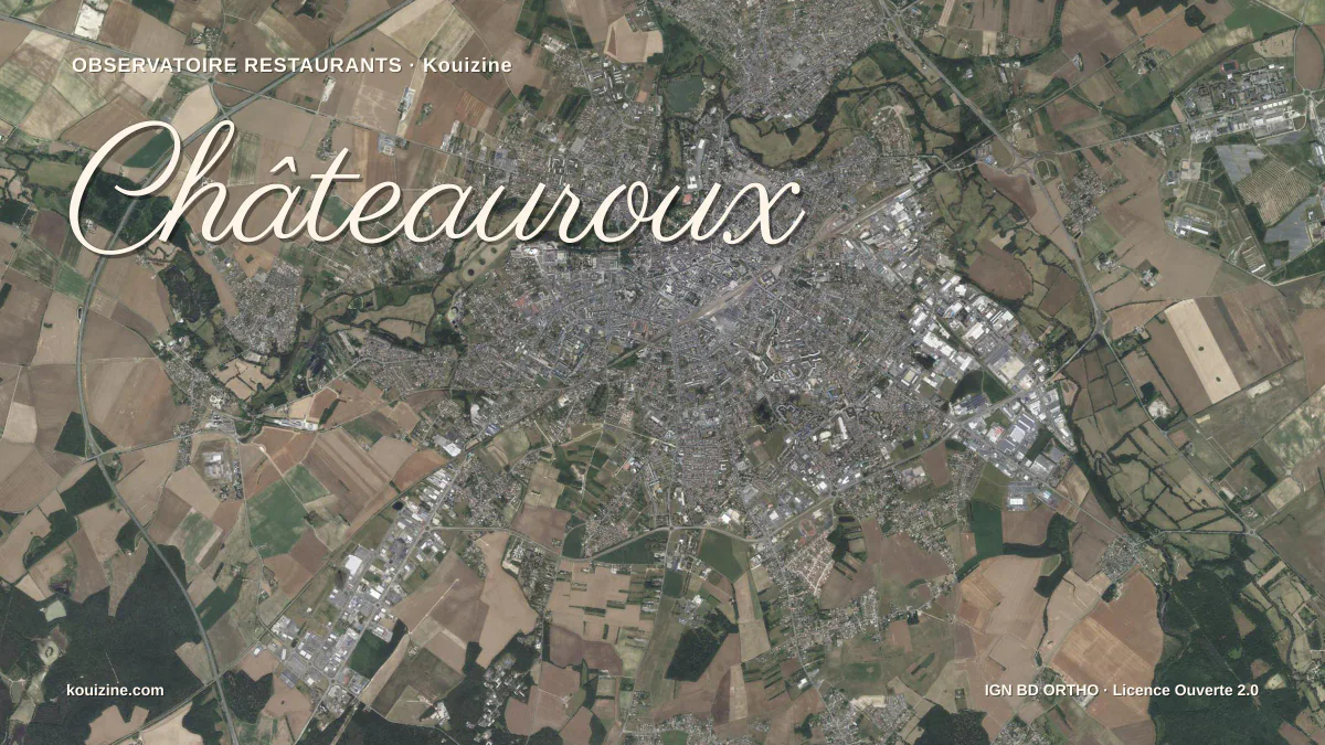 Vue aérienne de Châteauroux