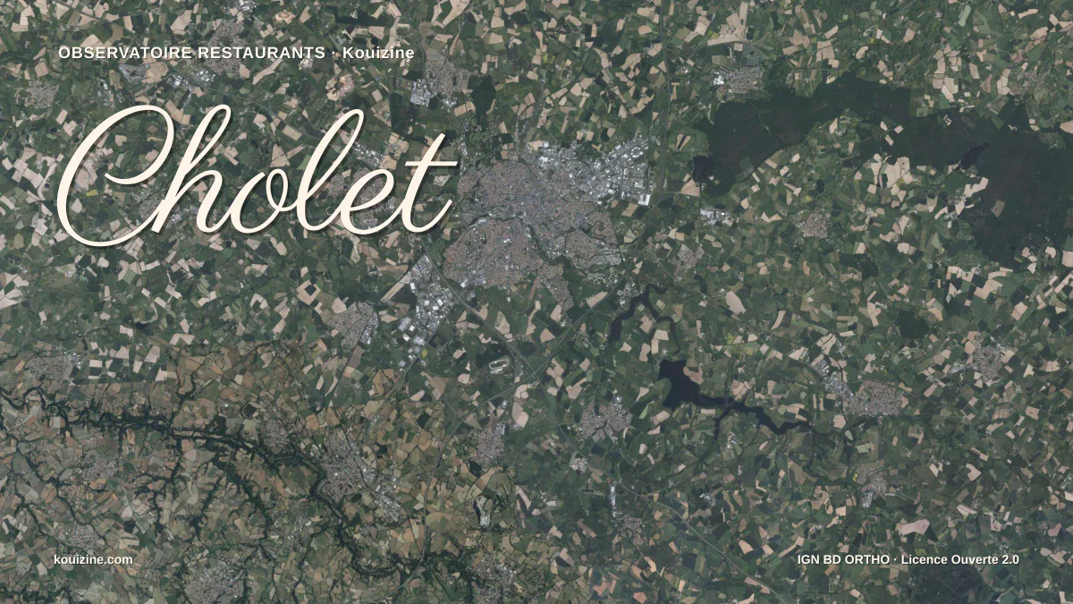 Vue aérienne de Cholet