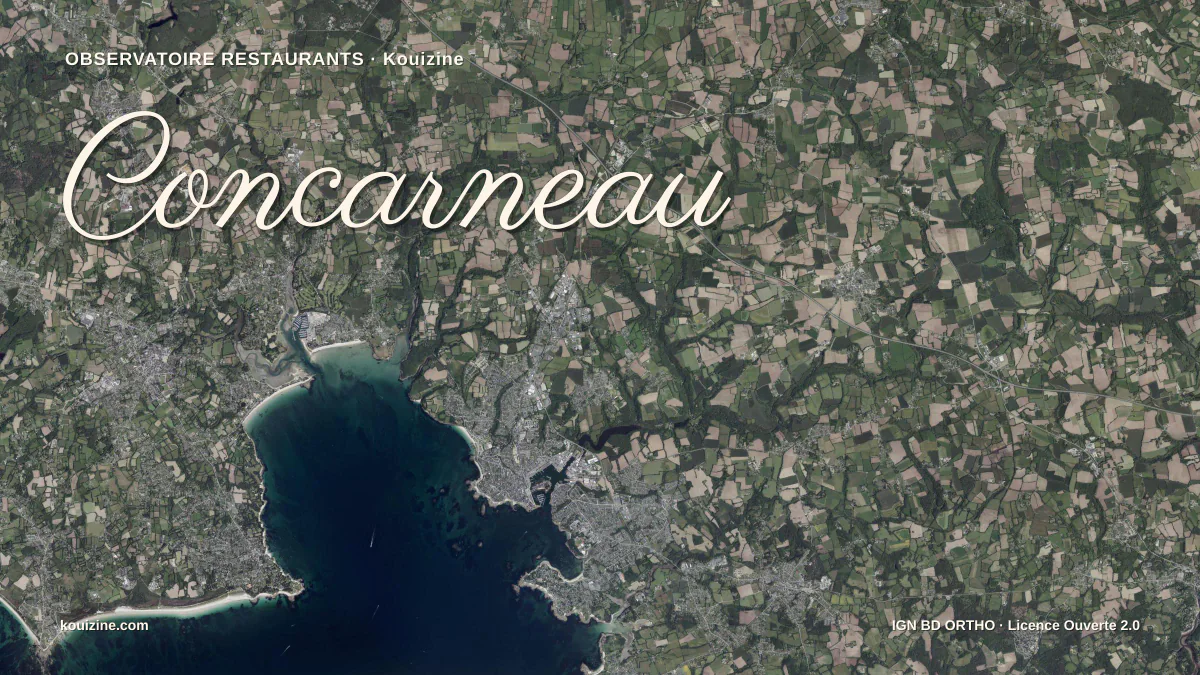 Vue aérienne de Concarneau