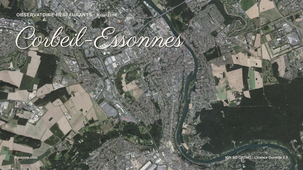 Vue aérienne de Corbeil-Essonnes