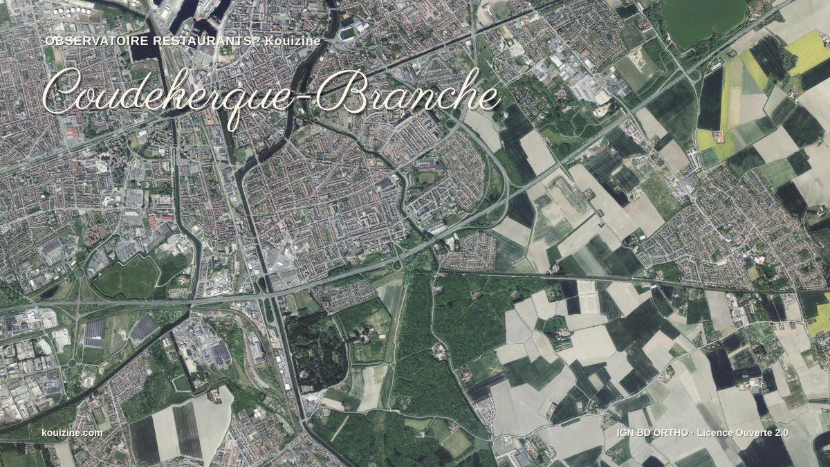 Vue aérienne de Coudekerque-Branche