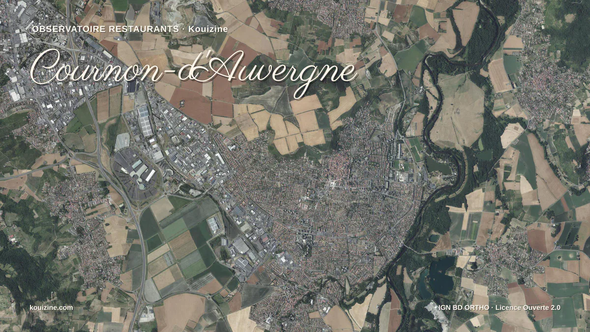 Vue aérienne de Cournon-d'Auvergne