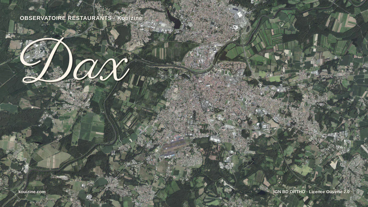 Vue aérienne de Dax