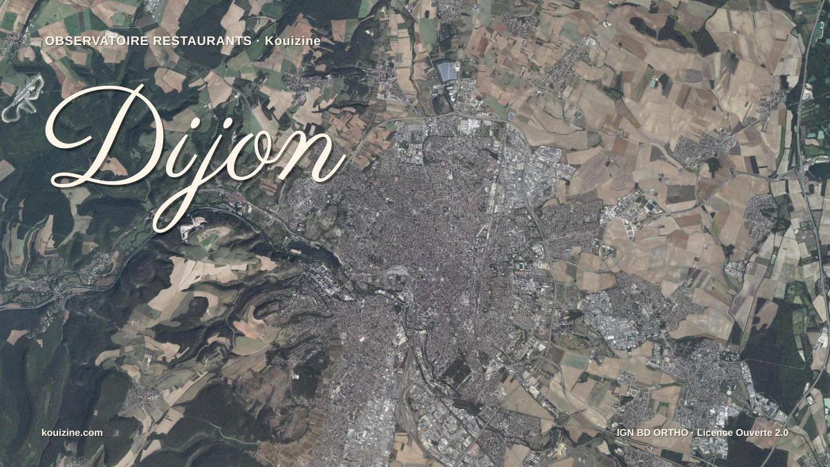 Vue aérienne de Dijon