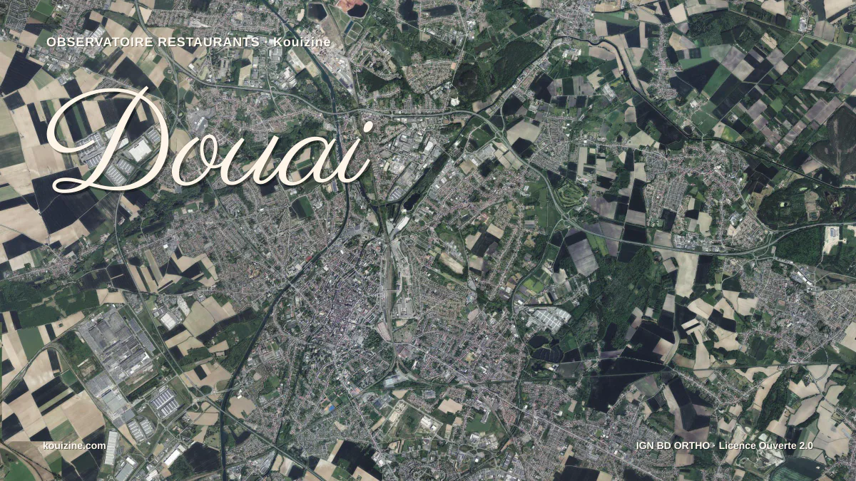 Vue aérienne de Douai