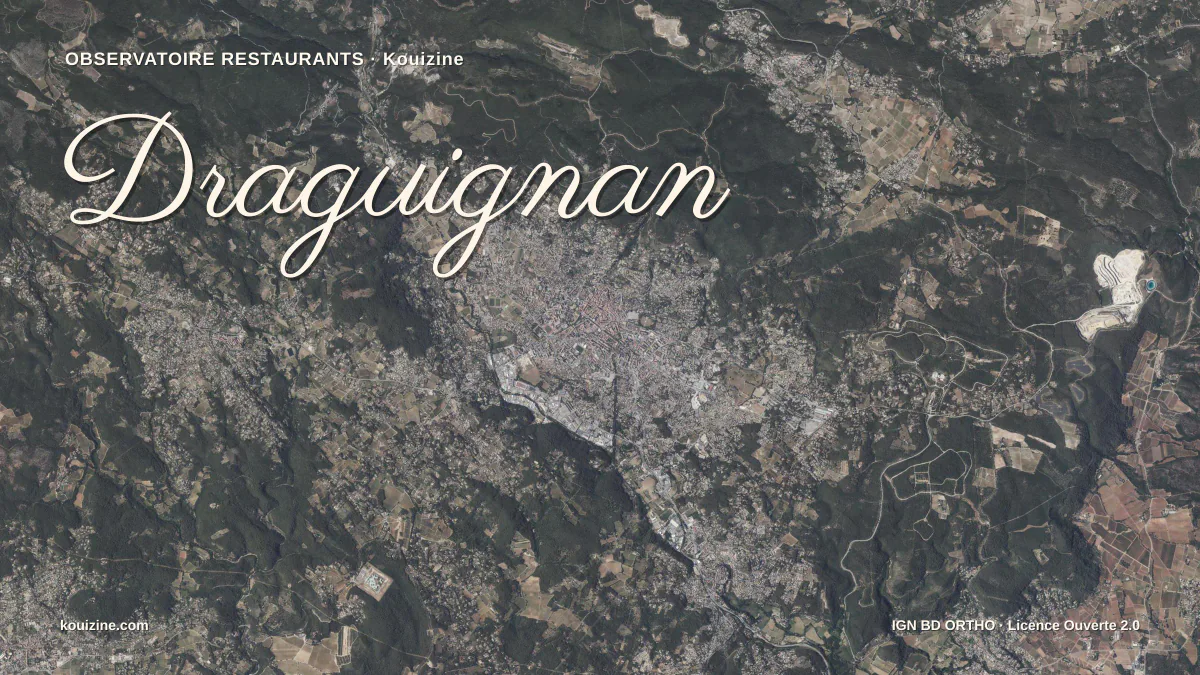 Vue aérienne de Draguignan