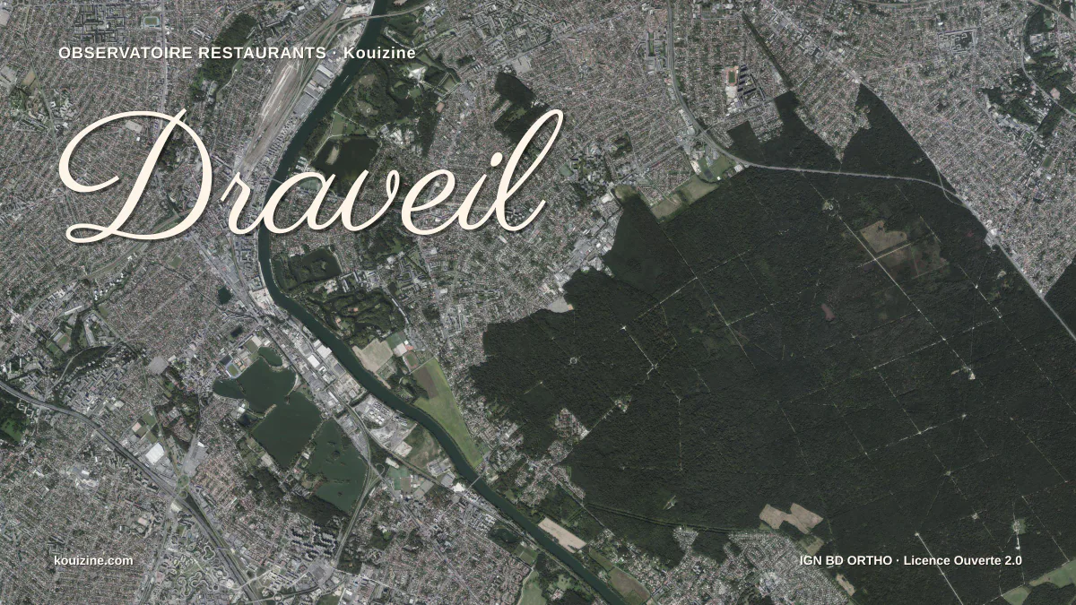 Vue aérienne de Draveil