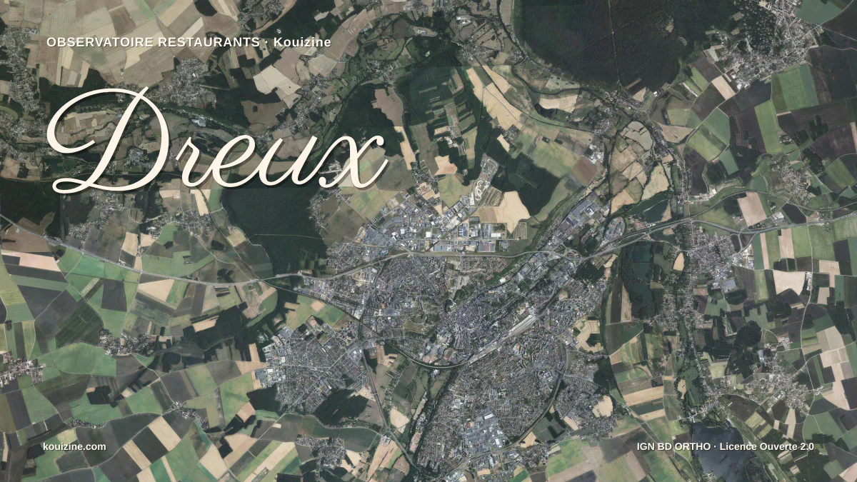 Vue aérienne de Dreux
